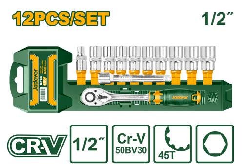 Jeu de 12 douilles 1/2&Prime;