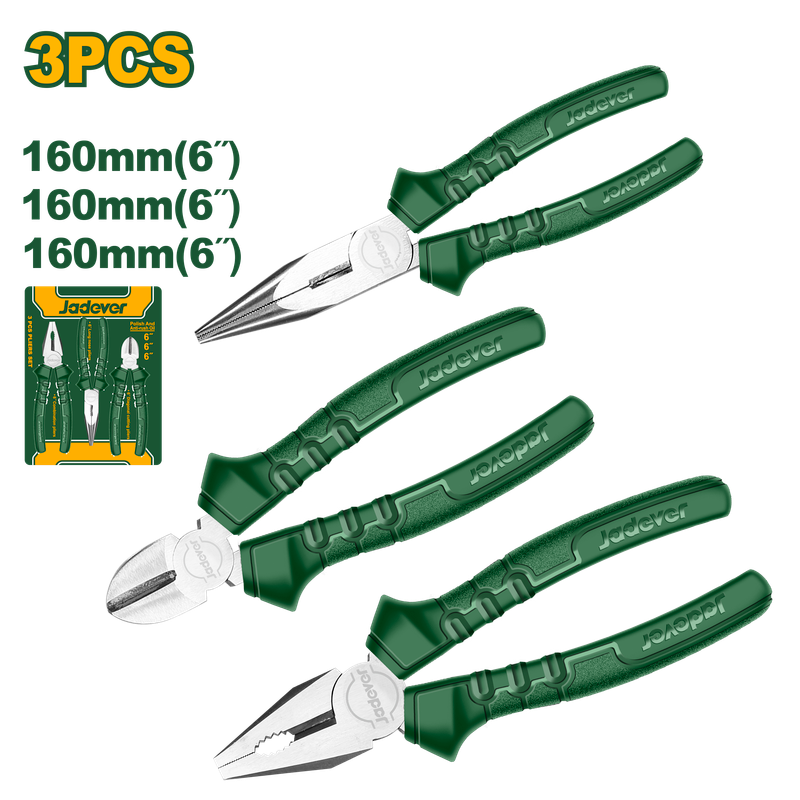 Jeu de pinces 3 pièces