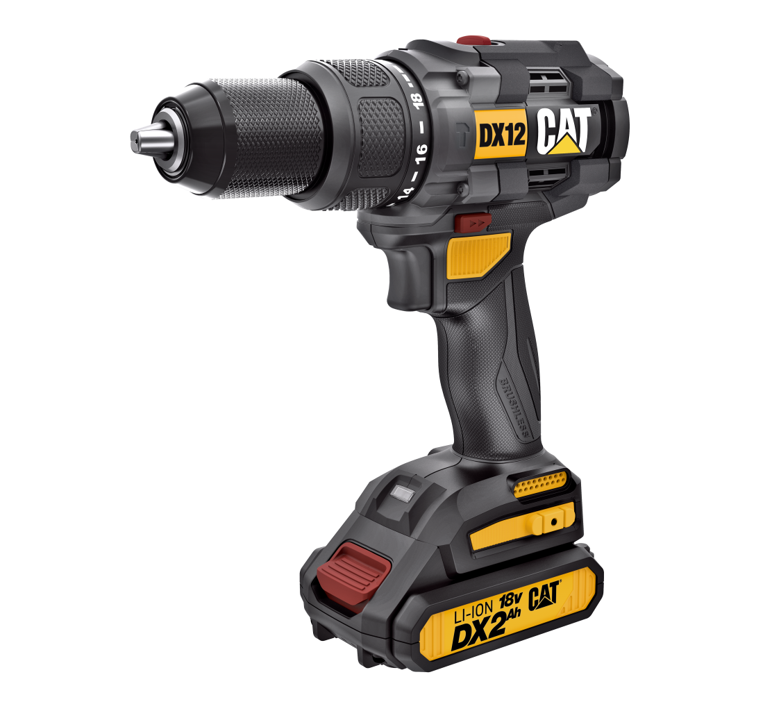 CATERPILLAR Perceuse Visseuse 18V 65Nm Sans Charbons – DX12 brushless