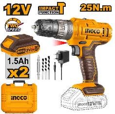 PERCEUSE VISSEUSE A PERCUSSION 12V 25Nm 2 Batteries plates SI