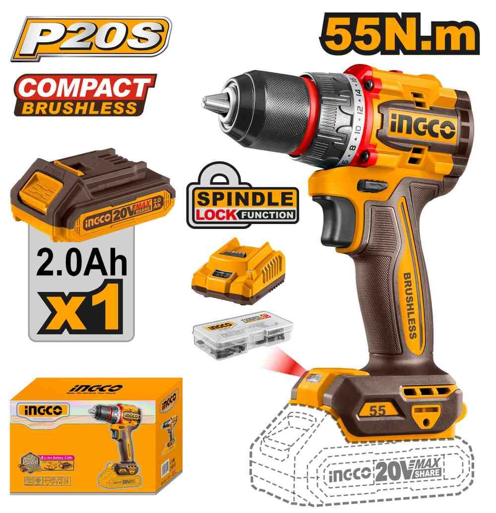 VISSEUSE 20V  BRUSHLESS 1 BATTERIE INGCO