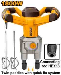 Malaxeur à peinture et béton 1800W