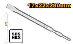 Burin hexagonal plat 17x280x22mm  PDB13008