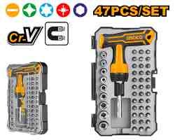 Set de 47 pièces pour tournevis avec manche