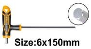Clé hexagonale à poignée en T 6x150mm