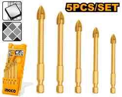 Jeu de 5 forets à verre