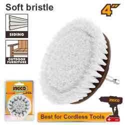 Brosse 4&Prime; pour visseuse à poils doux